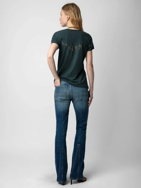 Zadig&Voltaire Story Fishnet T-shirt Nori Flash Sale