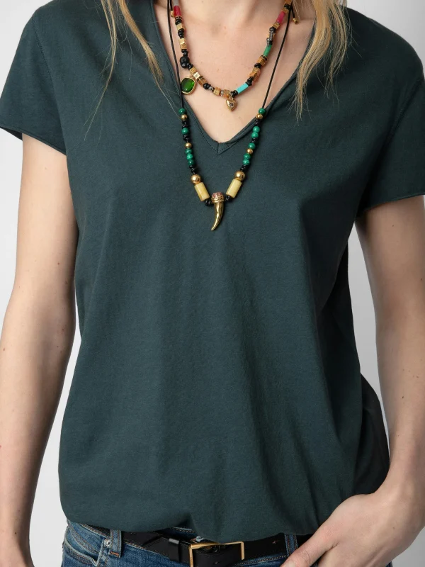 Zadig&Voltaire Story Fishnet T-shirt Nori Flash Sale