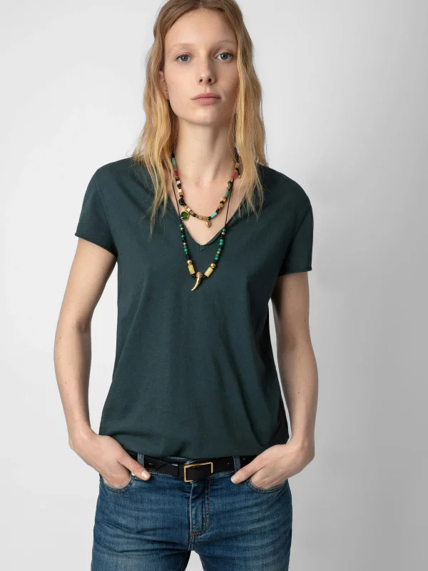 Zadig&Voltaire Story Fishnet T-shirt Nori Flash Sale
