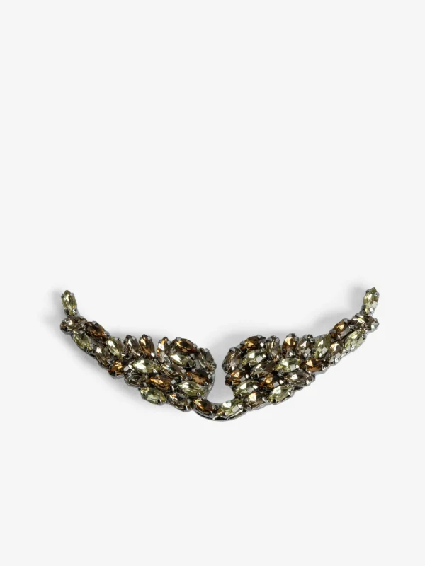 Zadig&Voltaire Strass XL Swing Your Wings Charm Old gold Flash Sale