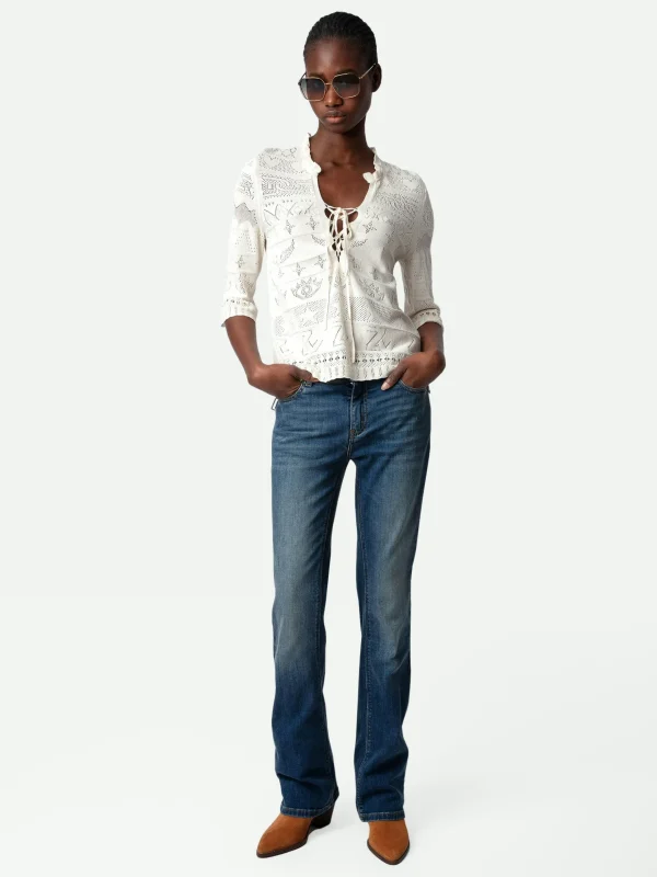 Zadig&Voltaire Taho Sweater Ecru Cheap