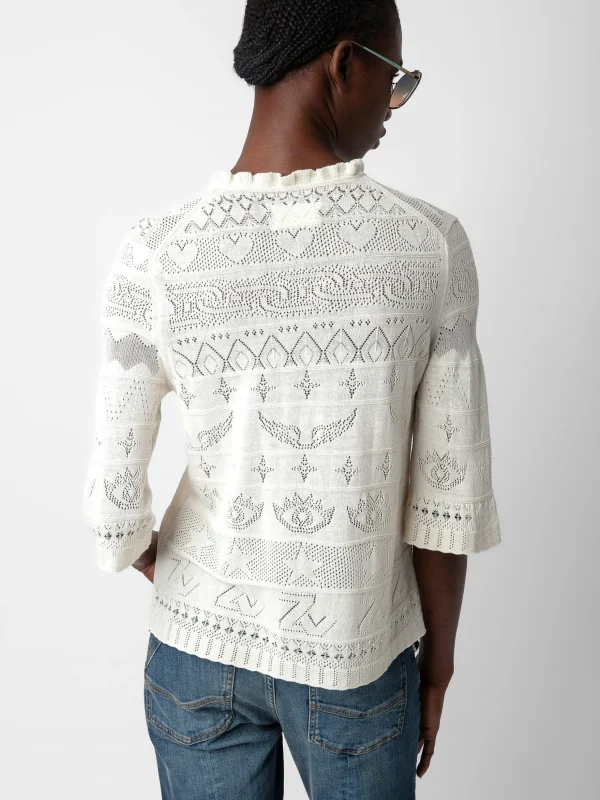 Zadig&Voltaire Taho Sweater Ecru Cheap