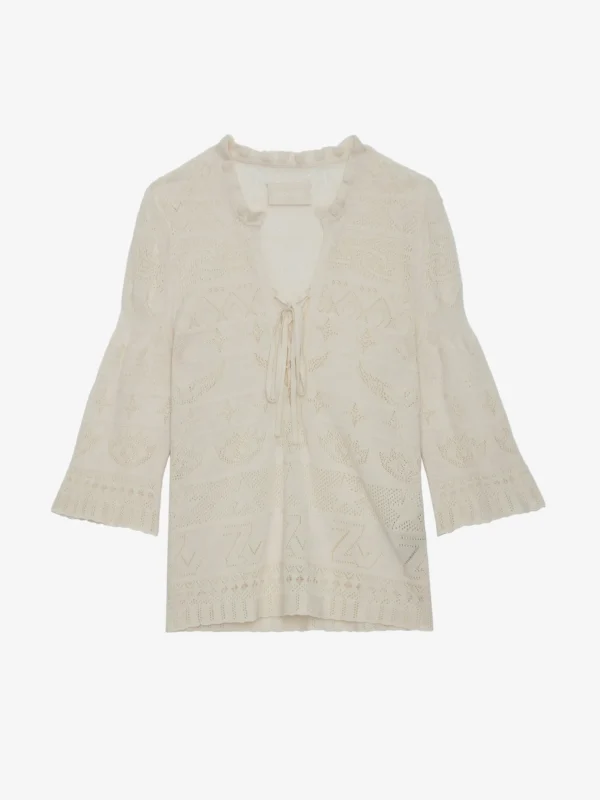 Zadig&Voltaire Taho Sweater Ecru Cheap