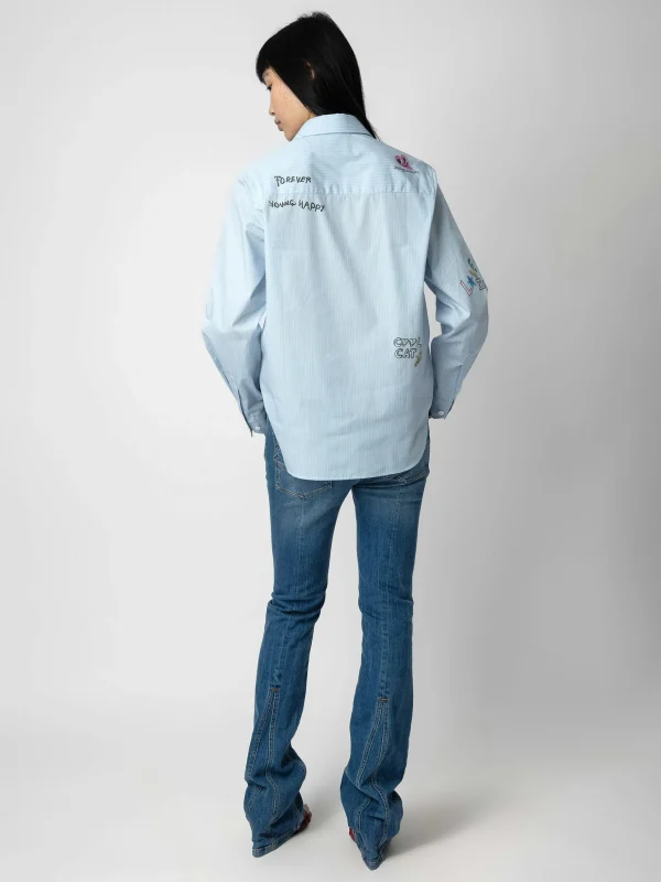 Zadig&Voltaire Taskiz Shirt Blue Best Sale