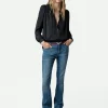 Zadig&Voltaire Tchin Satin Blouse Black Hot