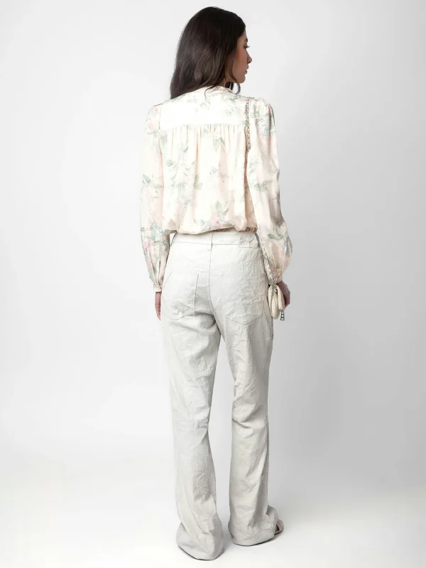 Zadig&Voltaire Tchin Satin Blouse Mastic Sale