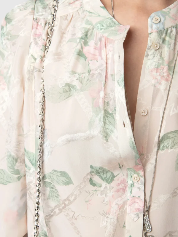 Zadig&Voltaire Tchin Satin Blouse Mastic Sale