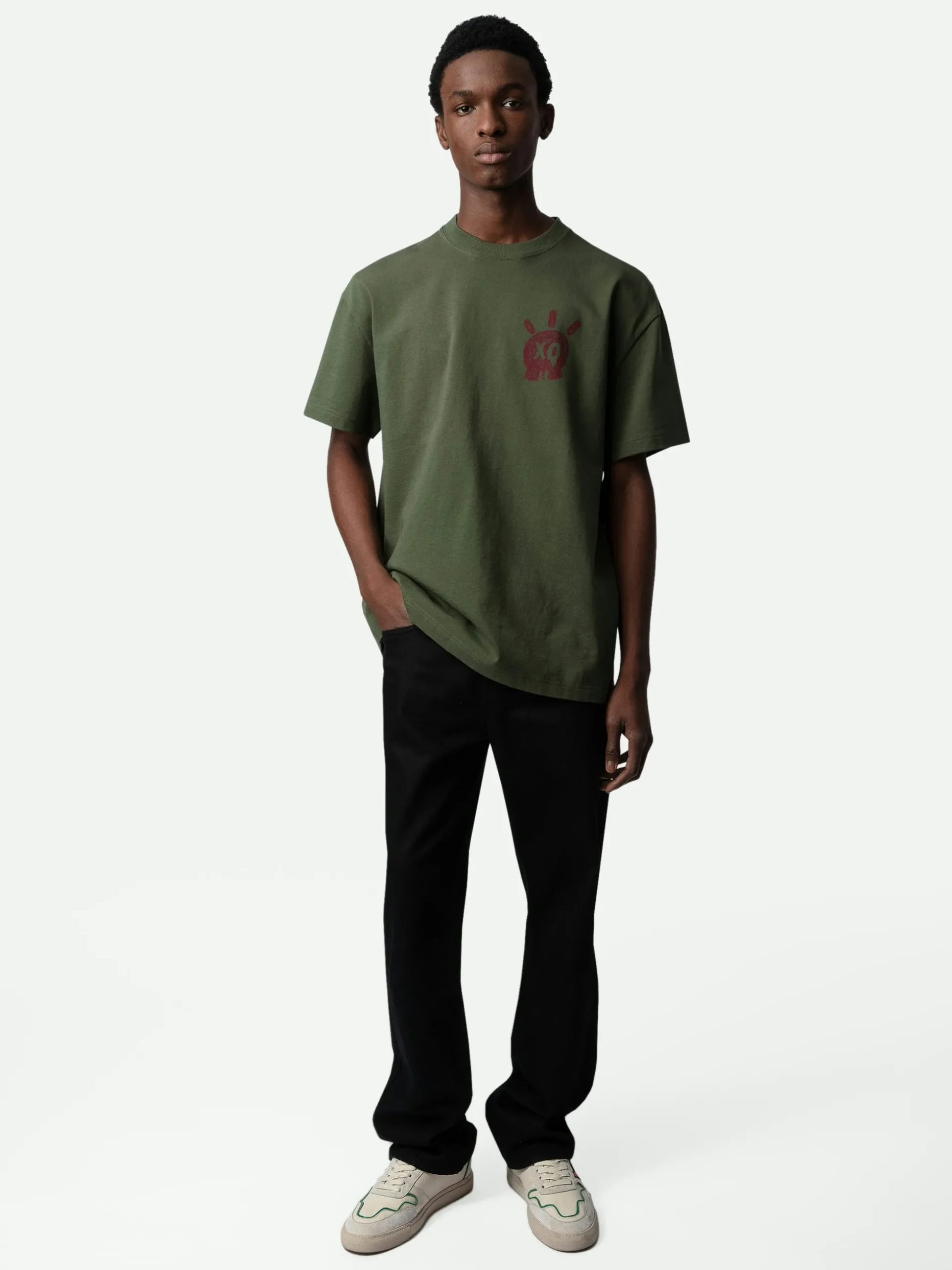 teddy_skull_tshirt_0-2.webp Zadig&Voltaire Teddy Skull T-shirt Used kaki Cheap