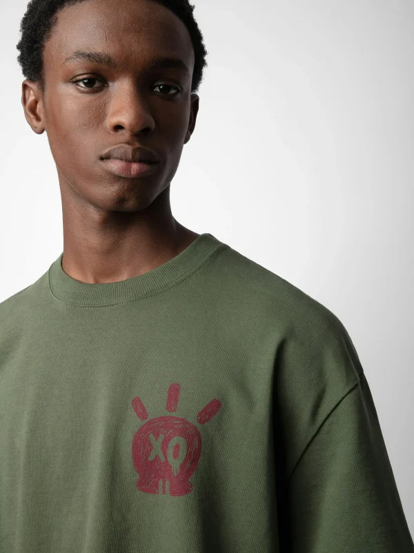 Zadig&Voltaire Teddy Skull T-shirt Used kaki Cheap