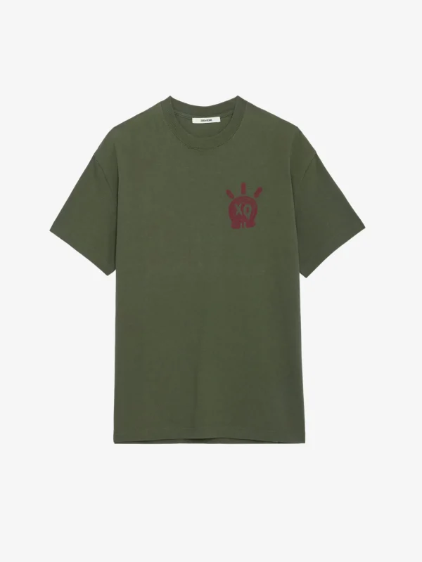 Zadig&Voltaire Teddy Skull T-shirt Used kaki Cheap
