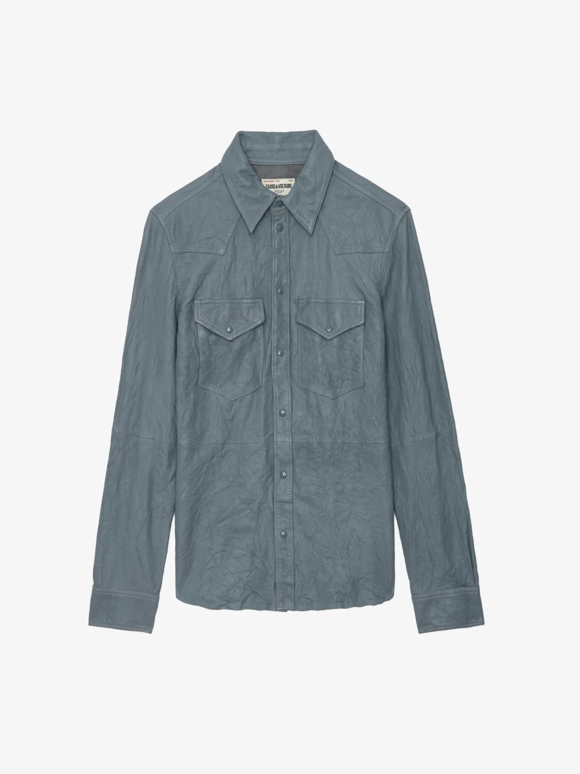 thelma_crinkled_leather_shirt_4.webp Zadig&Voltaire Thelma Crinkled Leather Shirt Light blue Clearance
