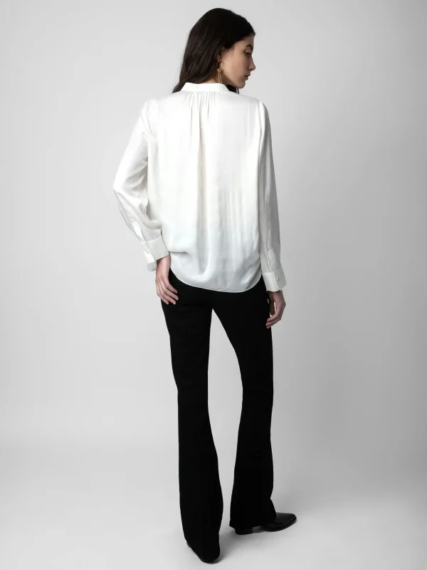 Zadig&Voltaire Tink Satin Tunic White New