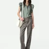 Zadig&Voltaire Tiza Satin Top Treillis Outlet