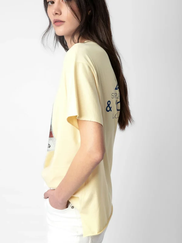Zadig&Voltaire Tommer Diamanté Photoprint T-shirt Shea Best Sale