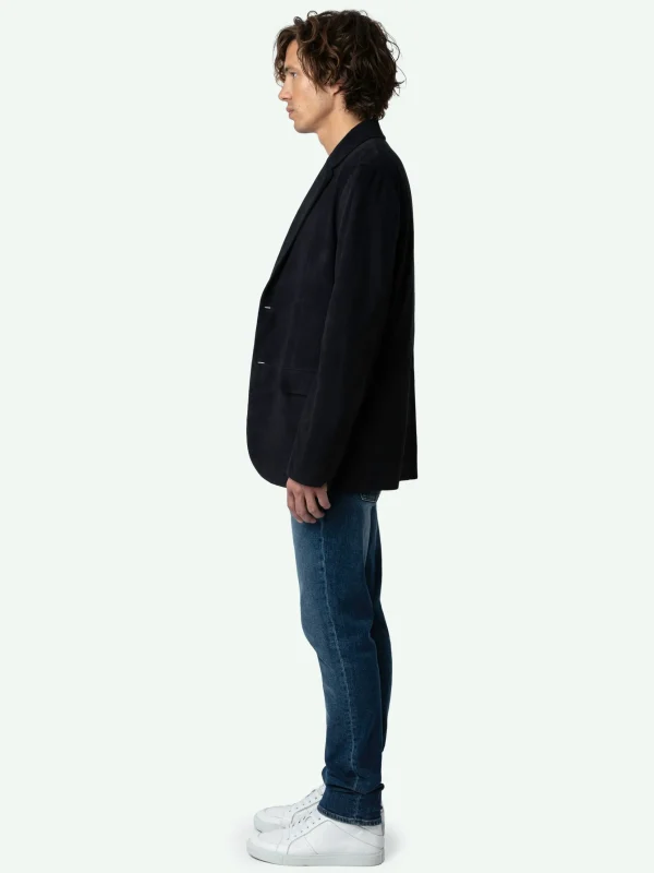 Zadig&Voltaire Valfried Suede Blazer Encre Online