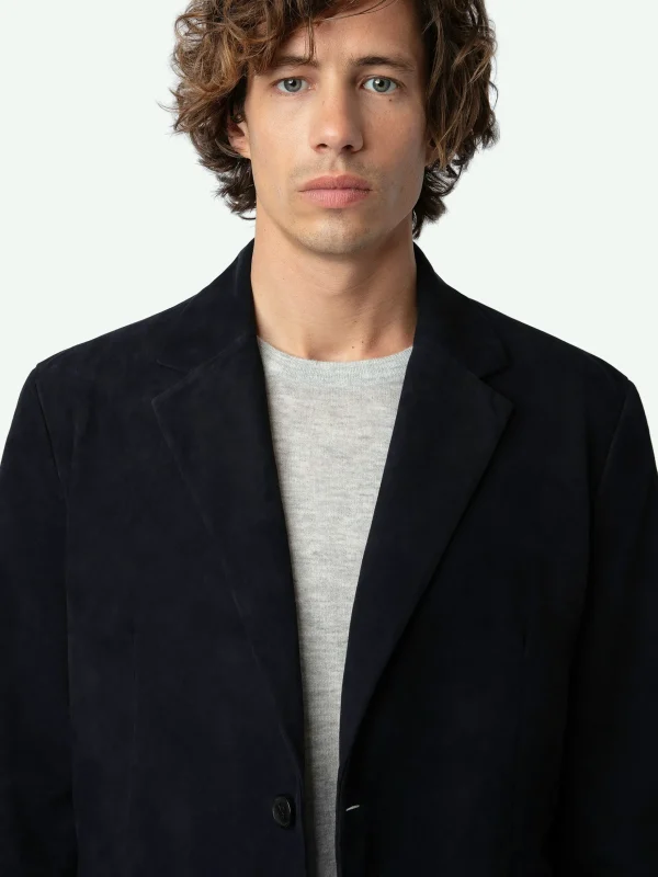 Zadig&Voltaire Valfried Suede Blazer Encre Online