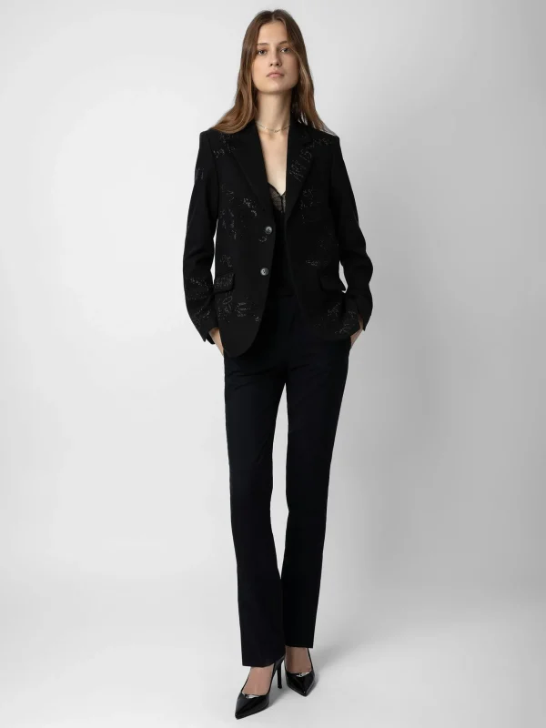 Zadig&Voltaire Vanille Diamanté Blazer Black Best Sale
