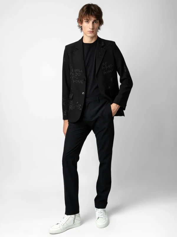 Zadig&Voltaire Vanille Diamanté Blazer Black Best Sale