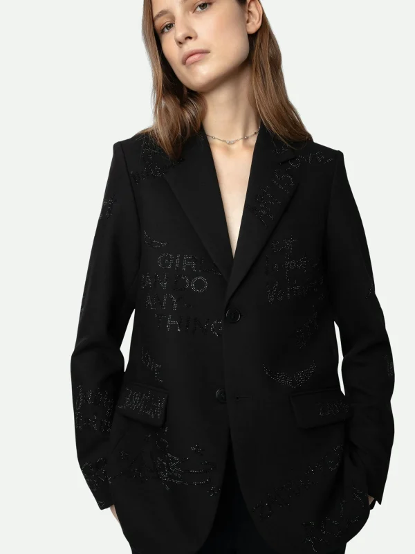 Zadig&Voltaire Vanille Diamanté Blazer Black Best Sale