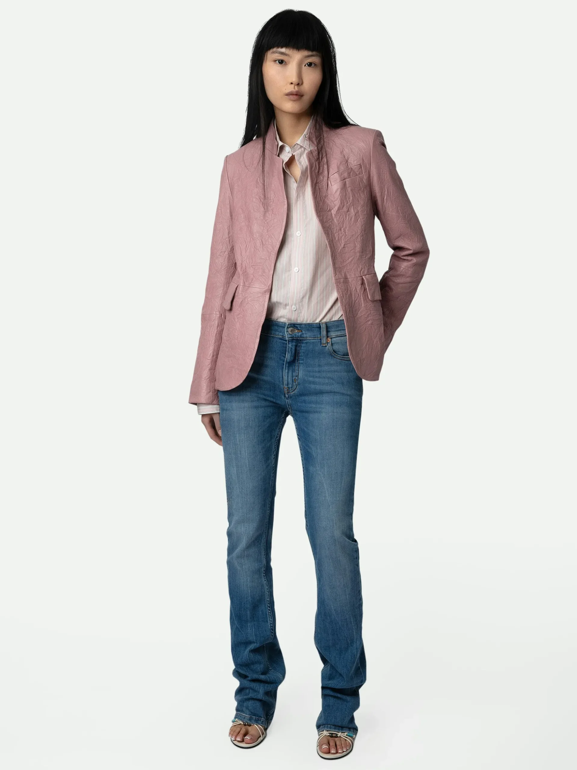 very_crinkled_leather_blazer_0.webp Zadig&Voltaire Very Crinkled Leather Blazer Primrose Sale