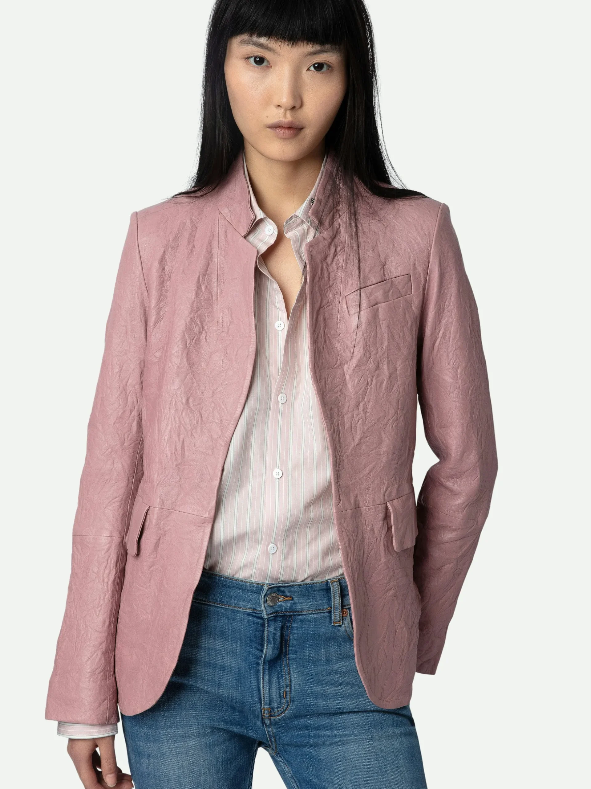 very_crinkled_leather_blazer_5.webp Zadig&Voltaire Very Crinkled Leather Blazer Primrose Sale
