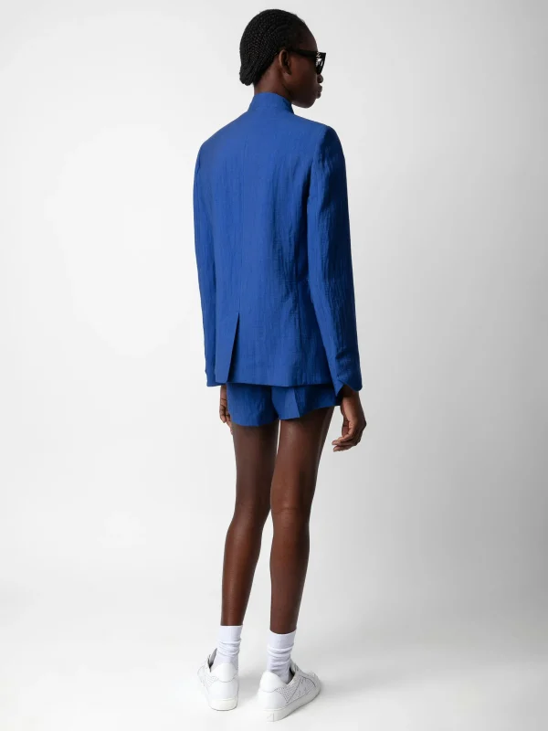 Zadig&Voltaire Very Linen Blazer Deep sea Flash Sale