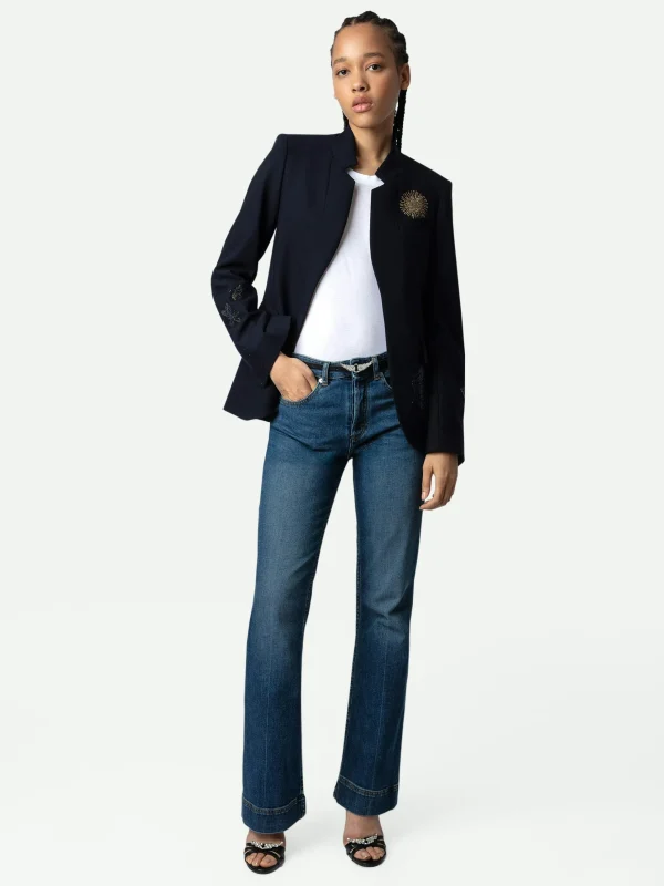 Zadig&Voltaire Very Multi Strass Blazer Encre Hot