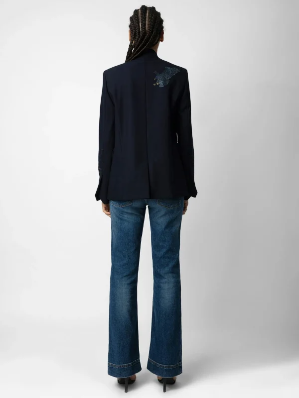 Zadig&Voltaire Very Multi Strass Blazer Encre Hot