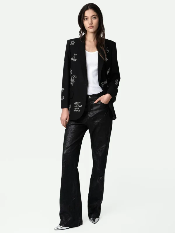 Zadig&Voltaire Viva Diamanté Blazer Black Sale