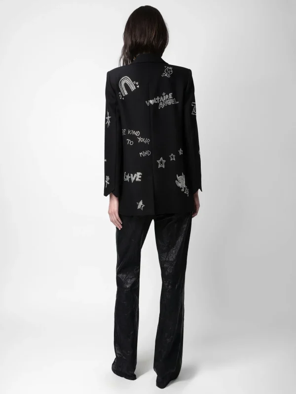 Zadig&Voltaire Viva Diamanté Blazer Black Sale