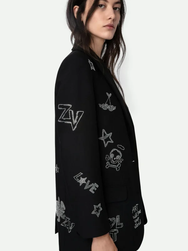 Zadig&Voltaire Viva Diamanté Blazer Black Sale