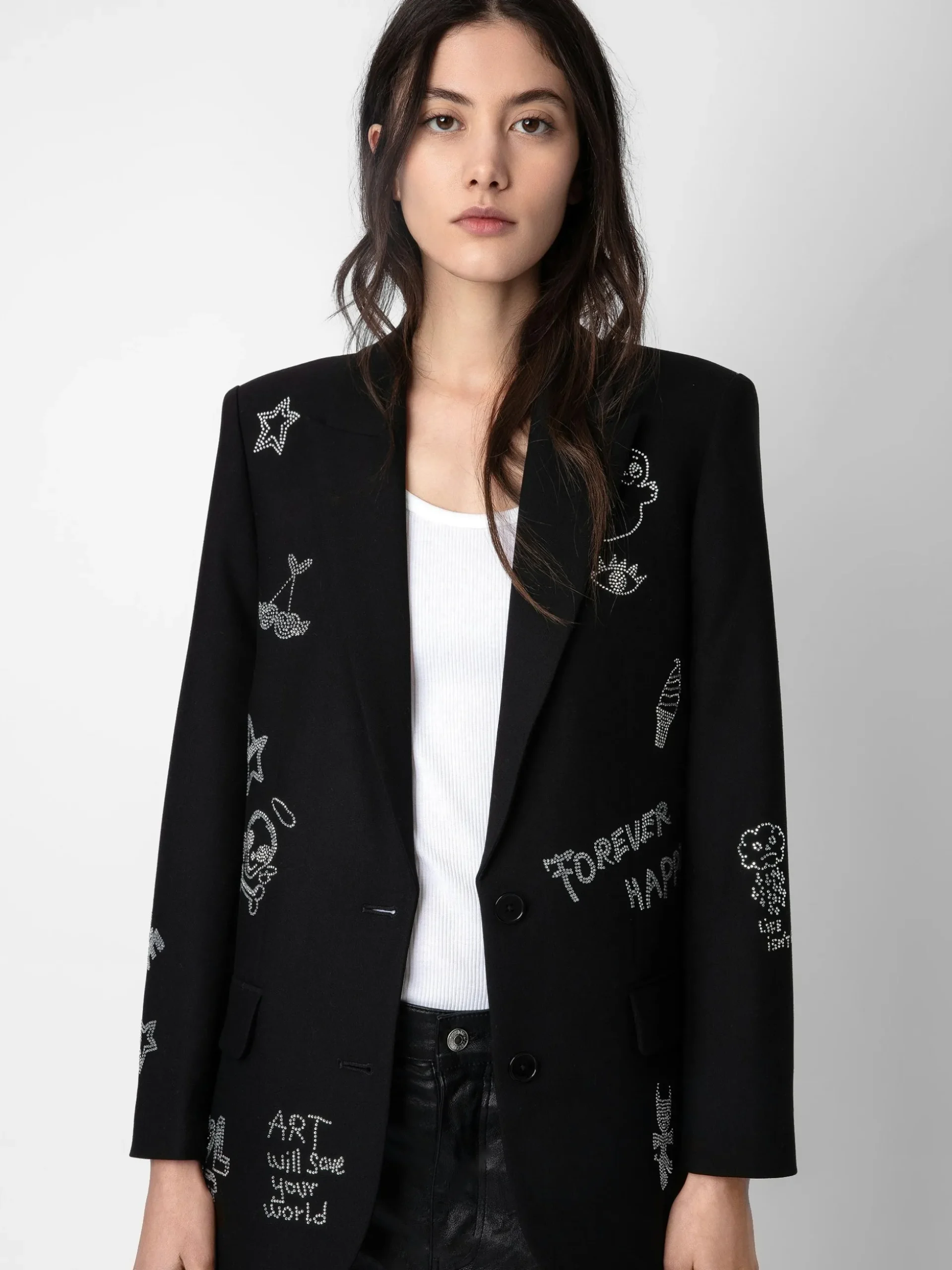 viva_diamant_blazer_3.webp Zadig&Voltaire Viva Diamanté Blazer Black Sale