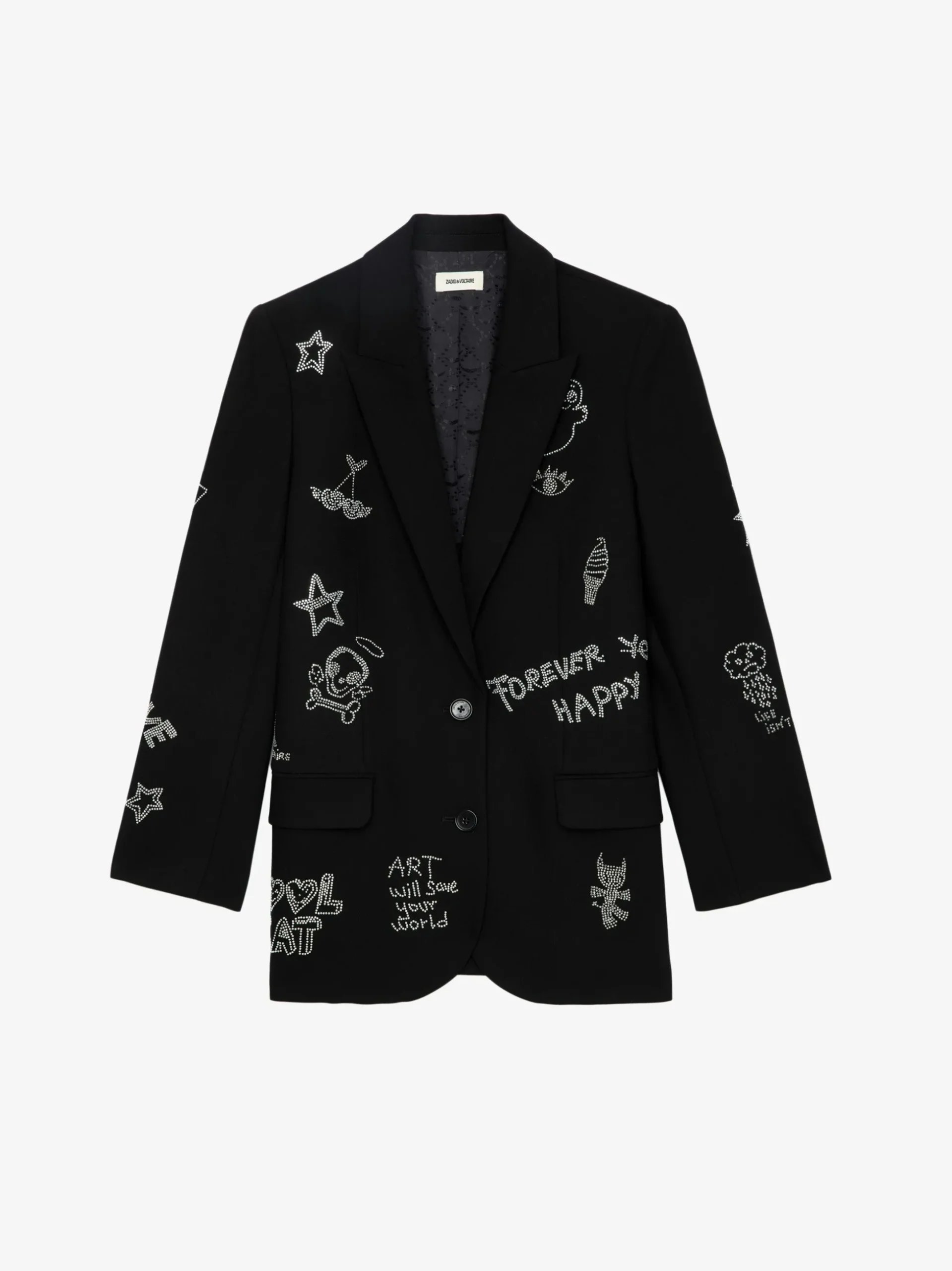 viva_diamant_blazer_6.webp Zadig&Voltaire Viva Diamanté Blazer Black Sale