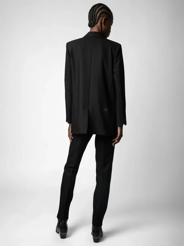 Zadig&Voltaire Viva Strass Star Blazer Black New