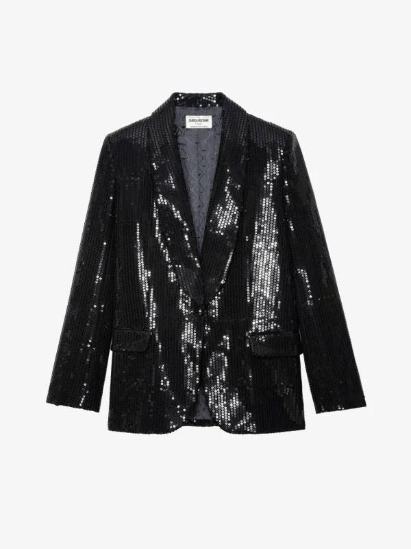 Zadig&Voltaire Vive Sequin Blazer Black Sale