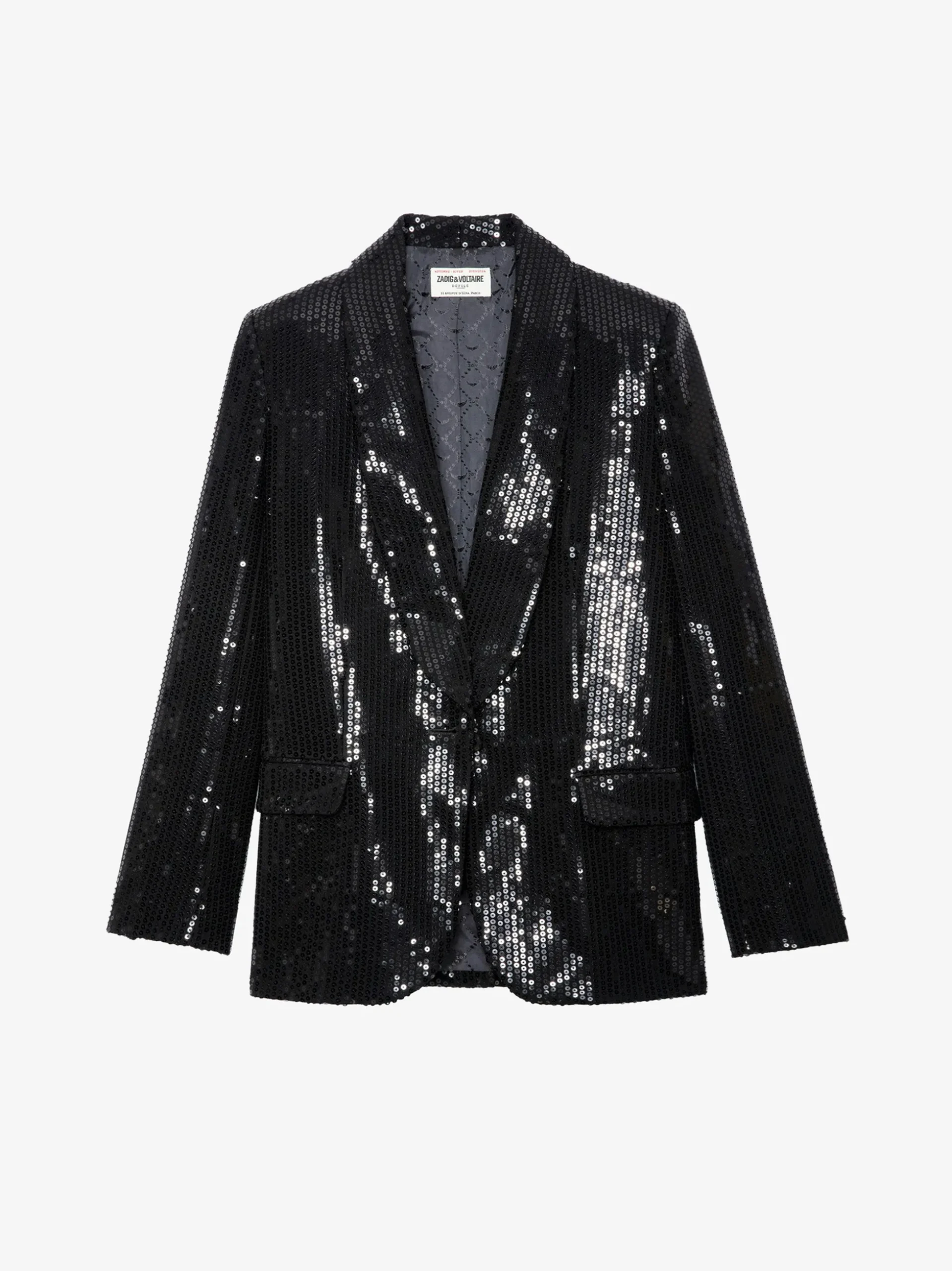 vive_sequin_blazer_4.webp Zadig&Voltaire Vive Sequin Blazer Black Sale