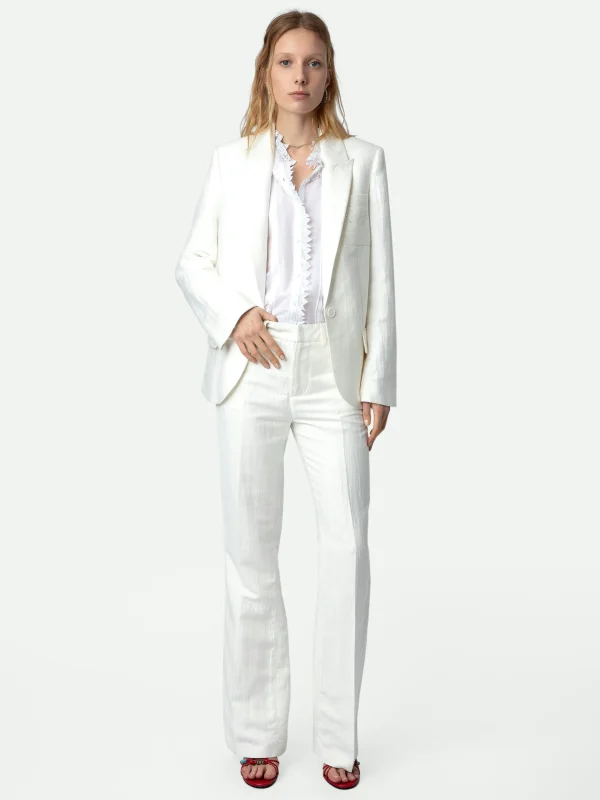 Zadig&Voltaire Vow Linen Blazer White Online