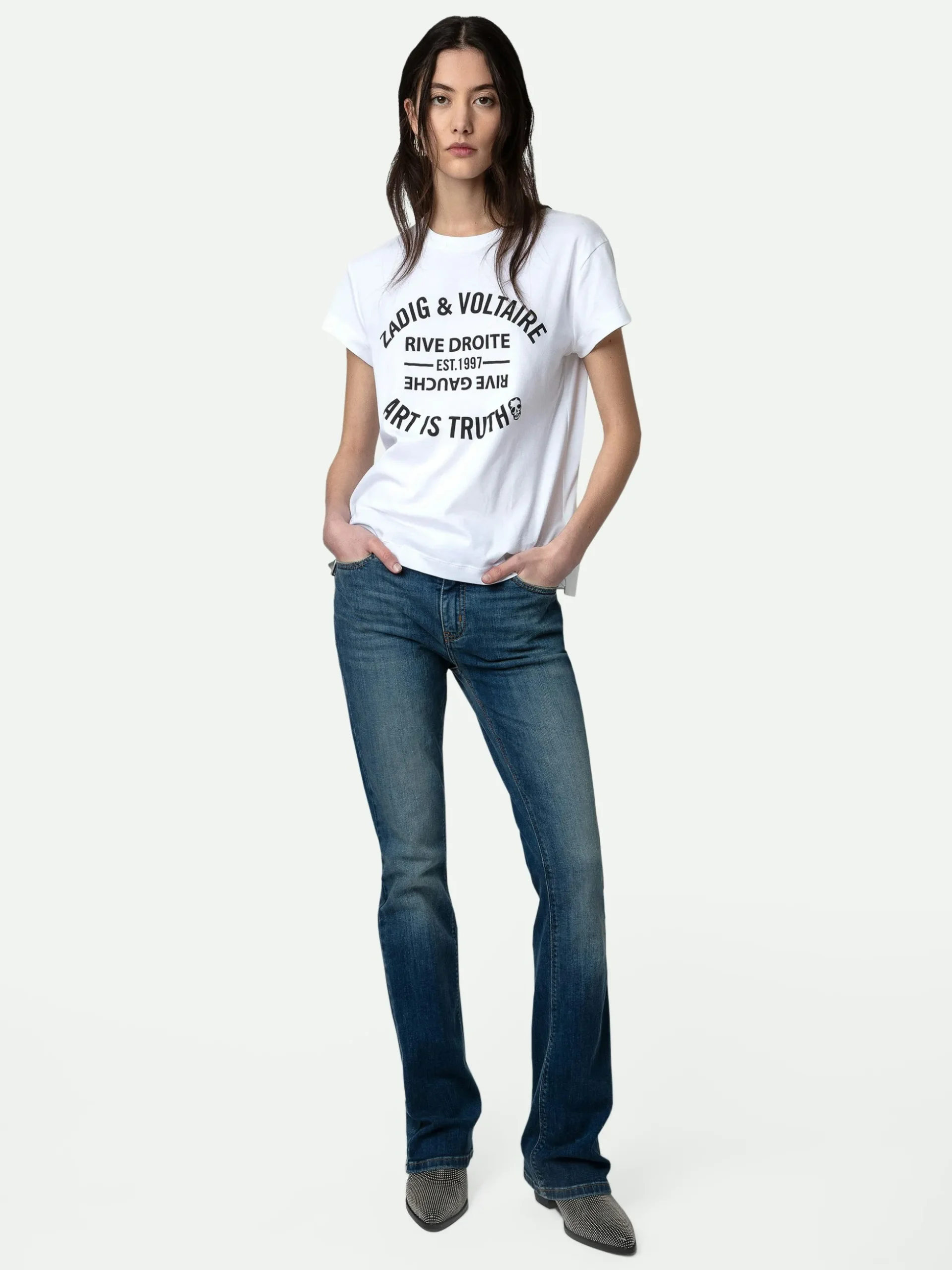 walk_blason_tshirt_0.webp Zadig&Voltaire Walk Blason T-Shirt White Best Sale