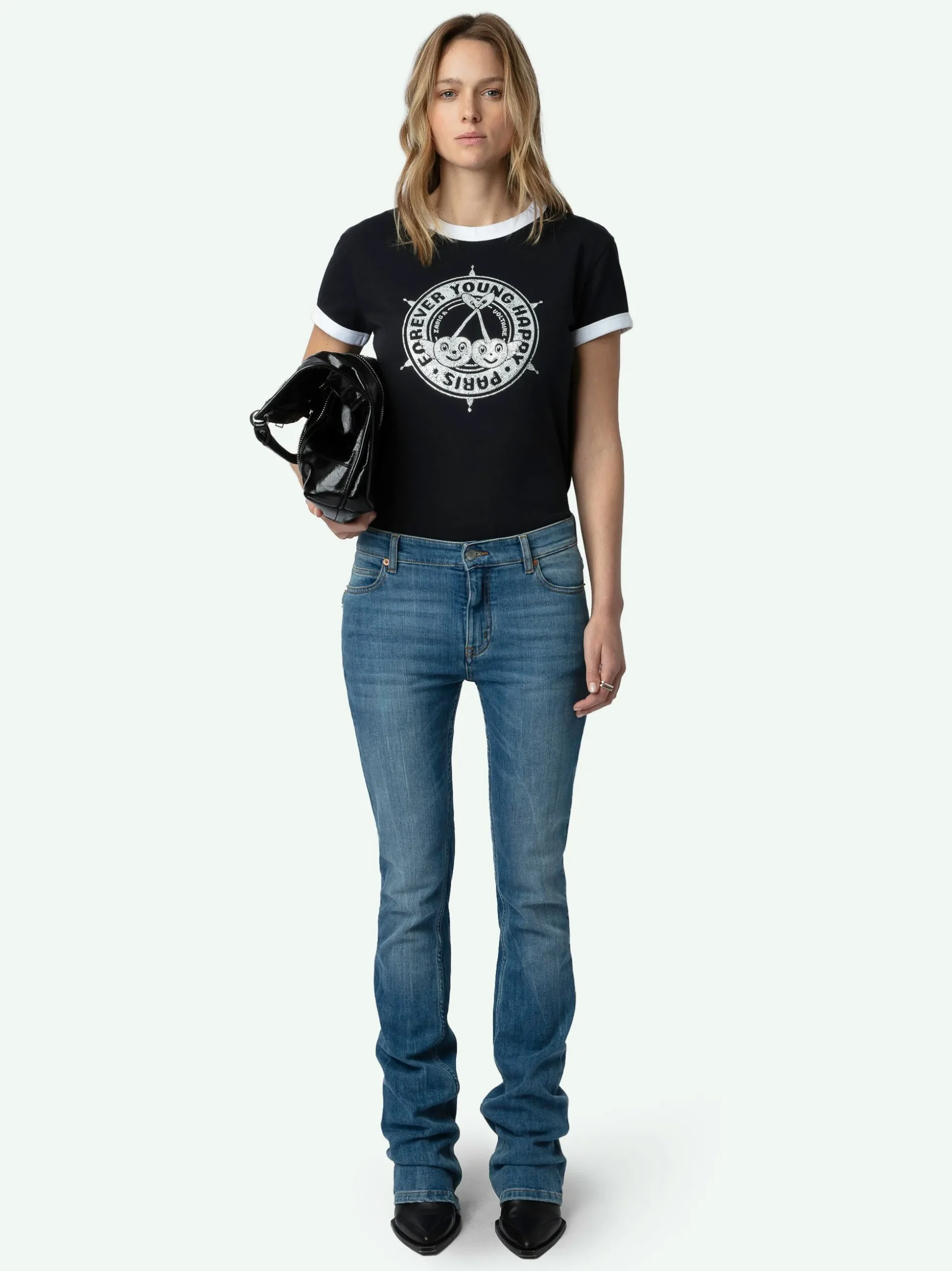 walk_diamante_insignia_tshirt_0.webp Zadig&Voltaire Walk Diamante Insignia T-shirt Black Online
