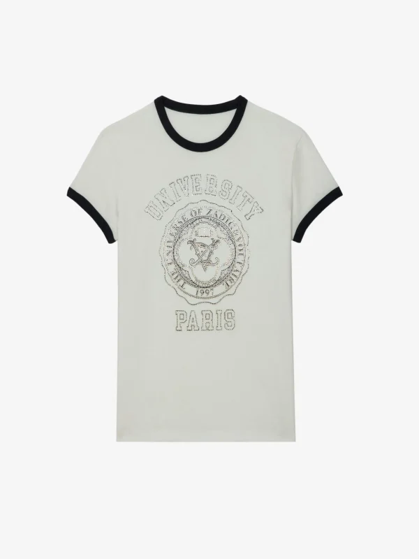 Zadig&Voltaire Walk University Diamanté T-shirt Judo Discount