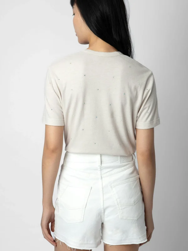 Zadig&Voltaire Wassa Diamanté T-shirt Petale Flash Sale
