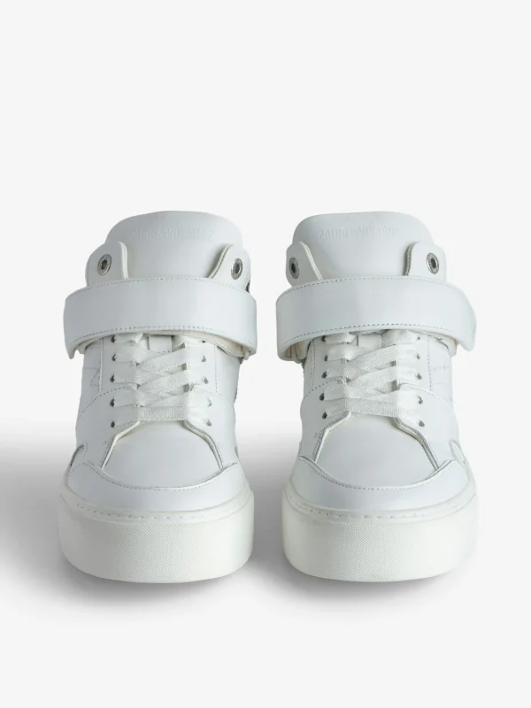Zadig&Voltaire ZV1747 Flash Chunky Mid-Top Sneakers White Hot