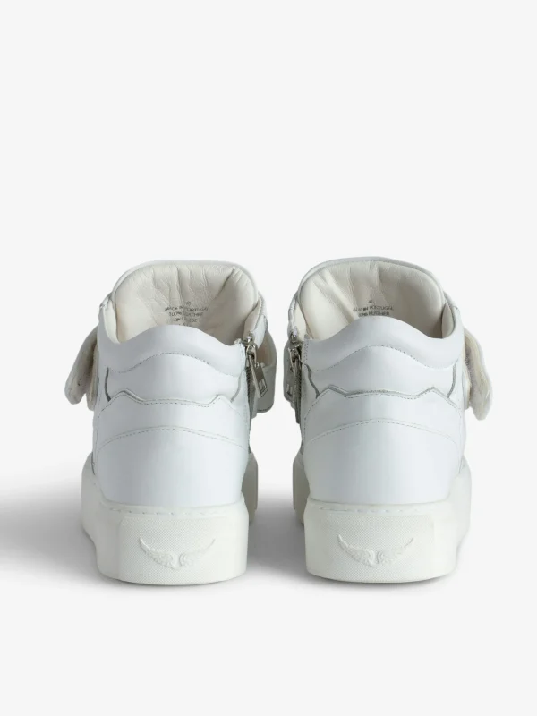 Zadig&Voltaire ZV1747 Flash Chunky Mid-Top Sneakers White Hot