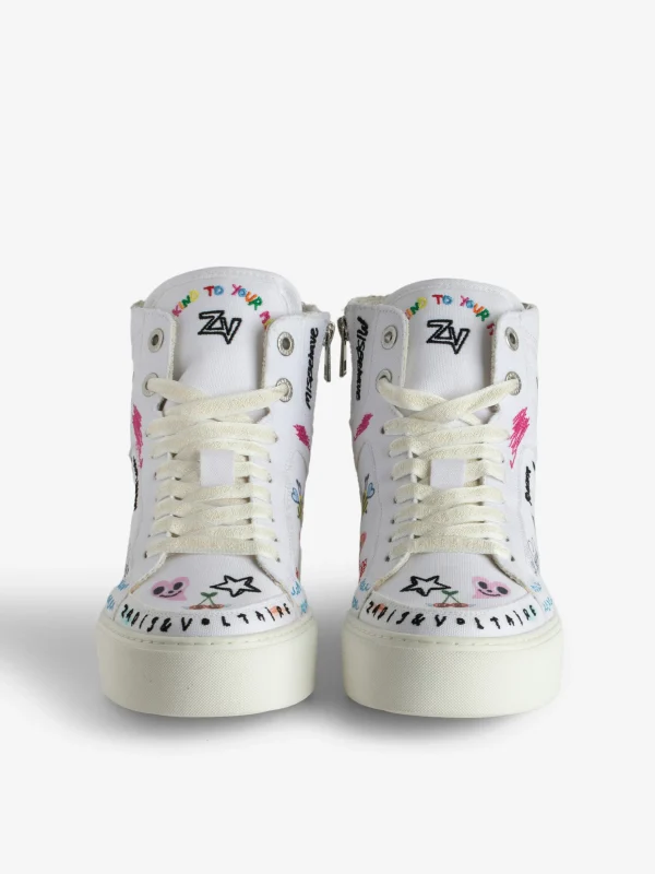 Zadig&Voltaire ZV1747 High Flash Chunky High-Top Sneakers White Fashion