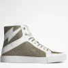 Zadig&Voltaire ZV1747 High Flash Sneakers Silver Sale