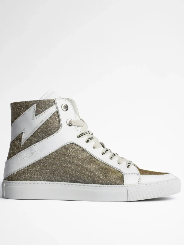 Zadig&Voltaire ZV1747 High Flash Sneakers Silver Sale