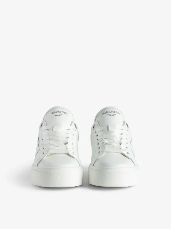 Zadig&Voltaire ZV1747 La Flash Low-Top Platform Sneakers White Outlet