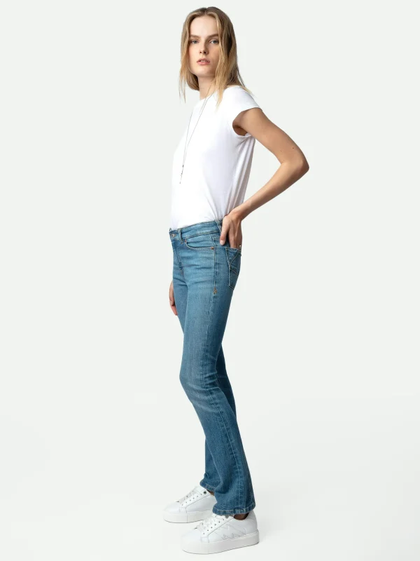 Zadig&Voltaire ZV1747 La Flash Low-Top Platform Sneakers White Outlet