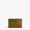 Zadig&Voltaire ZV Pass Embossed Metallic Card Holder Rainbow Outlet