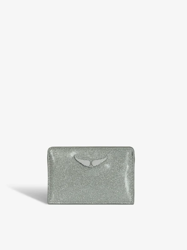Zadig&Voltaire ZV Pass Infinity Patent Card Holder Silver Sale